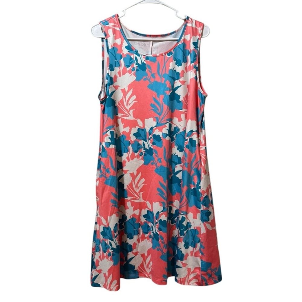 Elsie & Zoey Women Size M/L‎ Sleeveless Dress/Tunic Top Stretch Colorful Beach